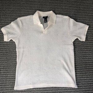 White Cream H&M polo shirt knitted